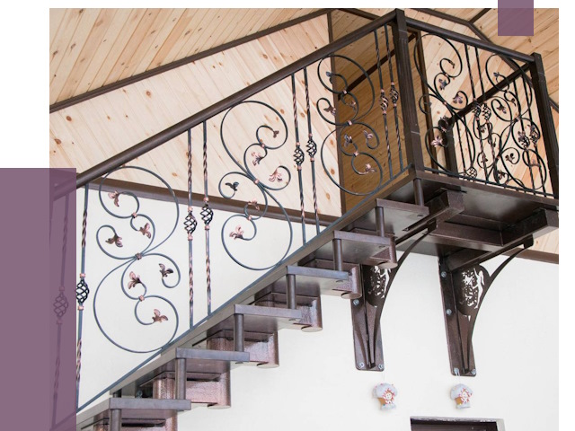 Кованые лестницы в Устях-Лабинске от 79685 руб. под ключ