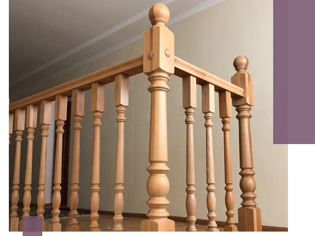 Деревянные перила на заказ в Устях-Лабинске: монтаж и изготовление