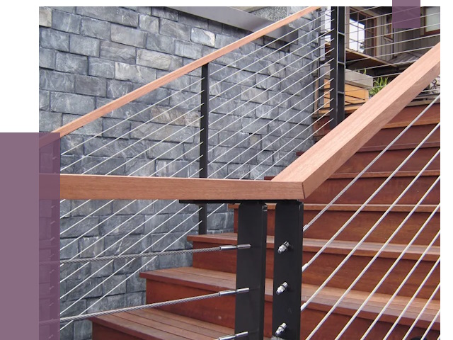 Тросовые перила под ключ в Устях-Лабинске от 7764 руб.