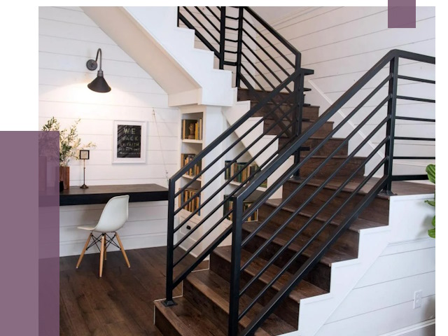 Перила для лестницы в доме в Устях-Лабинске от 7407 руб. — ПРОЛЁТ-Улб