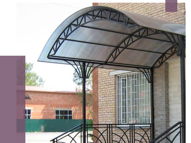 Металлические навесы и козырьки в Устях-Лабинске от 12770 руб.