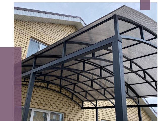 Монтаж козырьков в Устях-Лабинске от 11493 руб. | ПРОЛЁТ-Улб