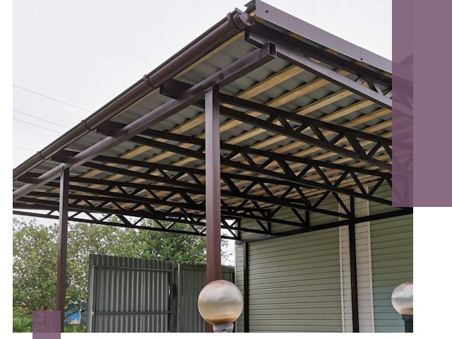 Навесы под ключ в Устях-Лабинске: изготовление, монтаж и гарантия