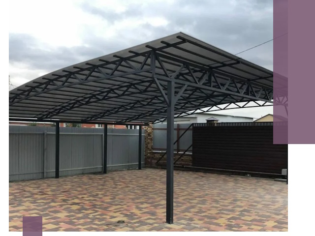 Недорогие навесы под ключ в Устях-Лабинске — изготовление и монтаж