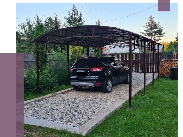 Навесы для автомобиля в Устях-Лабинске от 13128 руб.  | ПРОЛЁТ-Улб