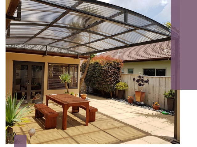 Навесы во двор под ключ в Устях-Лабинске — изготовление и монтаж