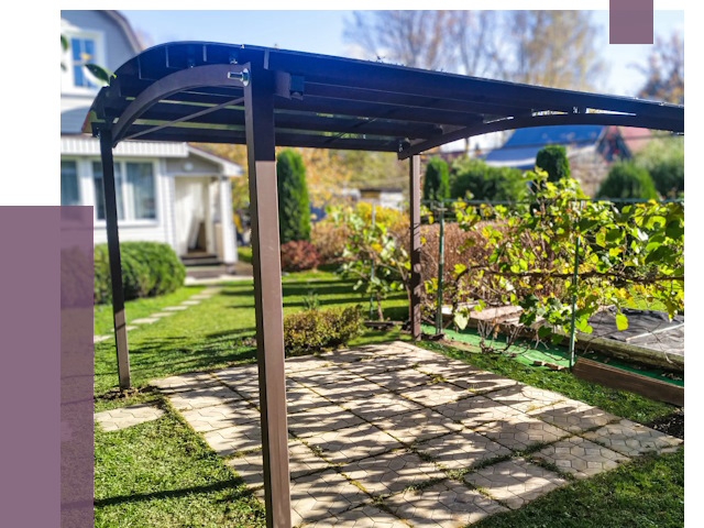 Навесы для дачи в Устях-Лабинске от 12719 руб. под ключ — ПРОЛЁТ-Улб