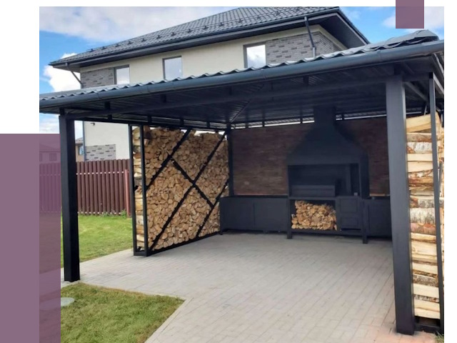 Навесы для барбекю в Устях-Лабинске от 12719 руб. под ключ | ПРОЛЁТ-Улб