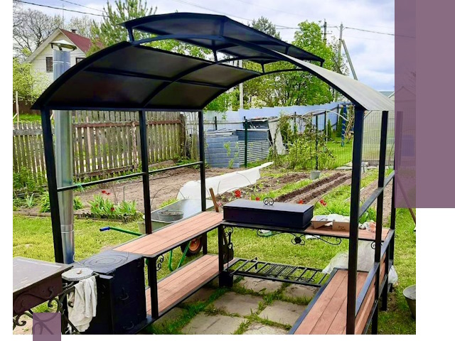 Навесы для барбекю в Устях-Лабинске: изготовление, монтаж и демонтаж