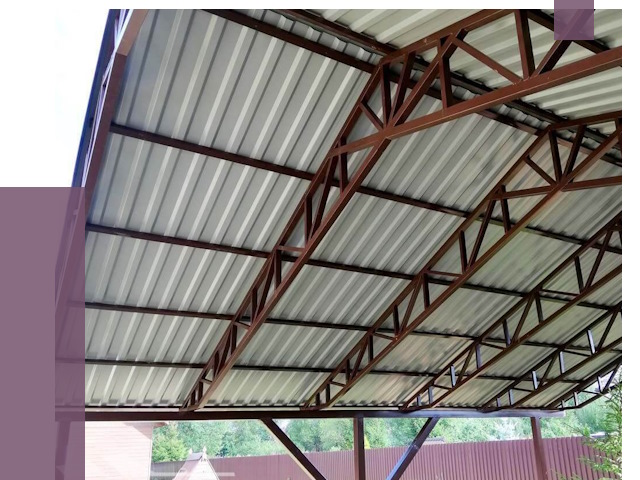 Навесы из профнастила в Устях-Лабинске от 7356 руб. | ПРОЛЁТ-Улб