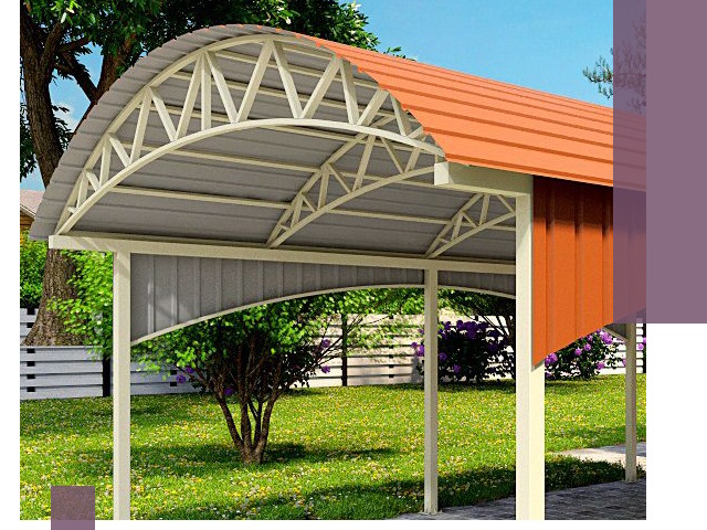 Навесы из профнастила под ключ в Устях-Лабинске — установка и монтаж