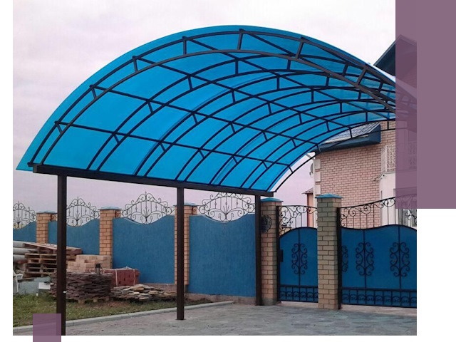 Арочные навесы под ключ в Устях-Лабинске — изготовление и монтаж