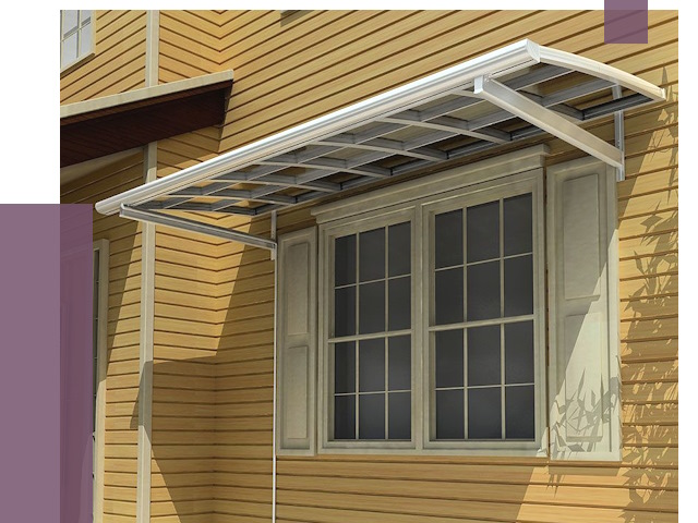 Козырьки над окнами в Устях-Лабинске от 7611 руб. — монтаж, покупки | ПРОЛЁТ-Улб