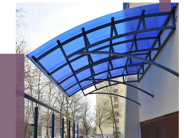 Козырьки из поликарбоната в Устях-Лабинске от 4291 руб. под ключ | ПРОЛЁТ-Улб