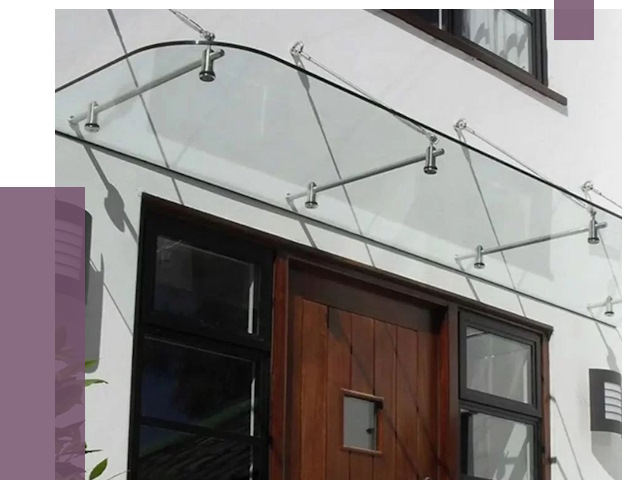 Стеклянные козырьки в Устях-Лабинске от 18900 руб. | ПРОЛЁТ-Улб