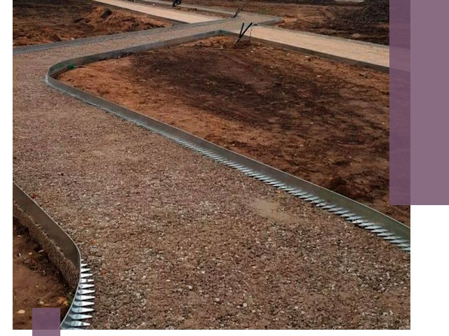 Металлические бордюры под ключ в Устях-Лабинске — изготовление и монтаж