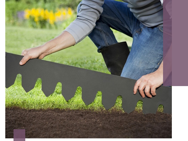 Металлические бордюры для газона в Устях-Лабинске — изготовление и монтаж